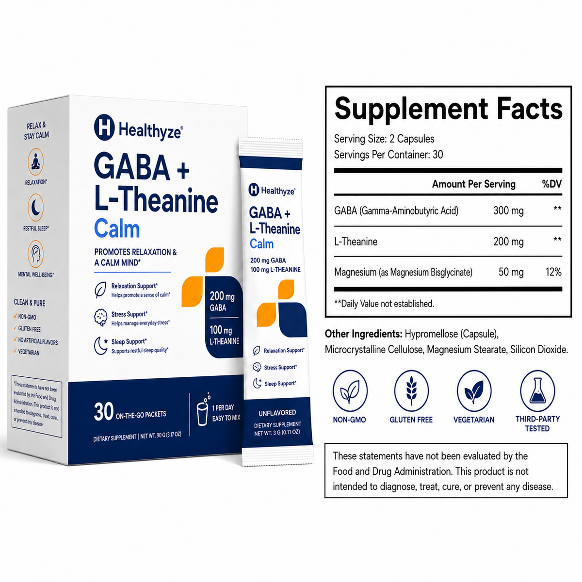 Healthyze GABA + L-Theanine Calm