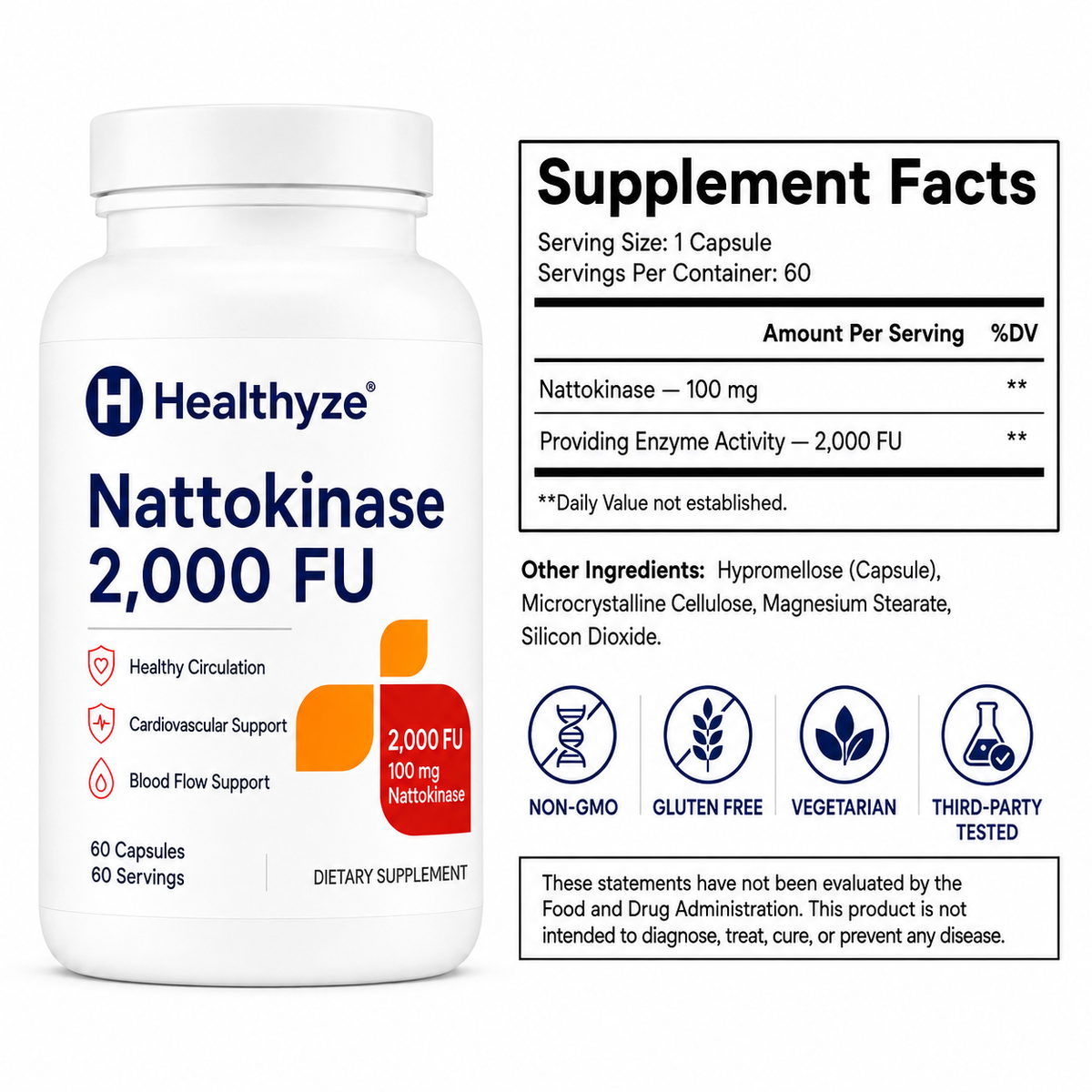 Healthyze Nattokinase 2,000 FU