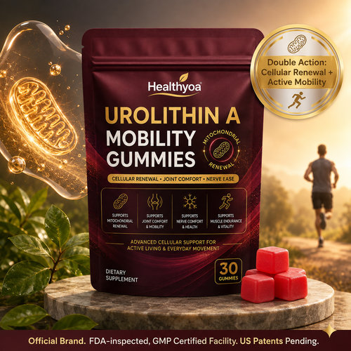 Urolithin A Mobility Gummies — Joint Comfort, Nerve Health & Cellular Energy Support | Move Easier. Feel Stronger. Live Freer. 💎 Save 40% Today