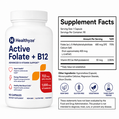 Healthyze Active Folate + B12