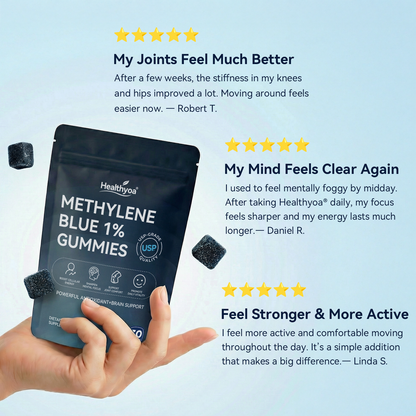 Methylene Blue Gummies.Support Arthritis.Stroke.Neuropathy.Fast acting Pain relief.Sugar-free.No side effects.