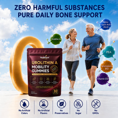 Urolithin A Mobility Gummies — Joint Comfort, Nerve Health & Cellular Energy Support | Move Easier. Feel Stronger. Live Freer. 💎 Save 40% Today